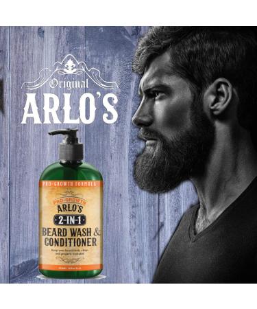 Arlo 2-in-1 Beard Wash & Conditioner 12 oz. - Pro Growth Formula - Buy Online on GoSupps.com