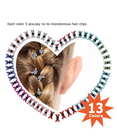 ANBALA 65pcs Small Hair Claw Clips Butterfly - Variety of Black and 13 Colors - Buy Online on GoSupps.com