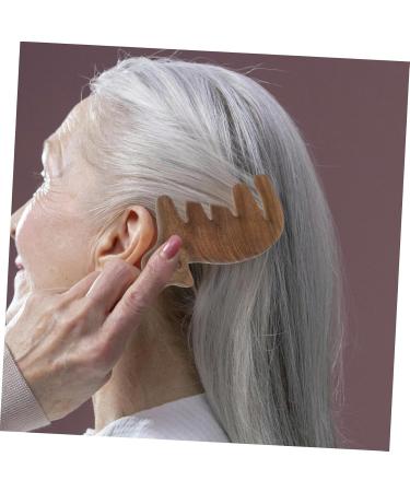 Fomiyes 2-Pack Cat Massage Comb Tool | Wooden Scalp Massager & Scratch Comb | 9.60x1.60cm Sandalwood Hair Care - Buy Online on GoSupps.com