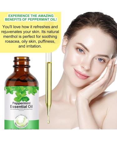 100% Pure Peppermint Oil for Hair Growth - Essential Oil for Diffuser with Dropper | Shop Internationally - Buy Online on GoSupps.com