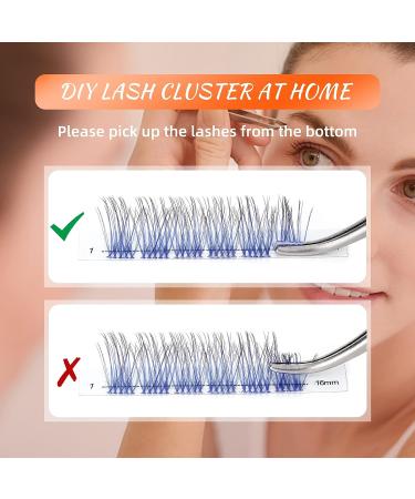 DIY Cluster Lash Extensions 78 PCS | Crislashes Soft Lash Clusters 13 Rows | Reusable at Home | F13 Mix 8-16mm | Brown-D-Curl-mix8-16 - Buy Online on GoSupps.com
