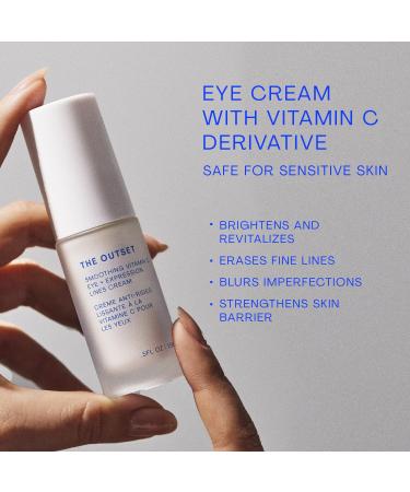 Outset Vitamin C Eye Cream - Wrinkle Reducing Brightening Vegan Fragrance Free - 0.5 oz for All Skin Types - Buy Online on GoSupps.com