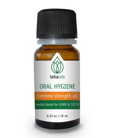 Teliaoils Herbal Blend for Teeth & Gums - Extreme Strength Oral Hygiene Oil- 100% Natural Deep Cleansing Mouthwash/Liquid Toothpaste/Herbal Breath Freshener- Fluoride Free Oral Discomforts - 10ml