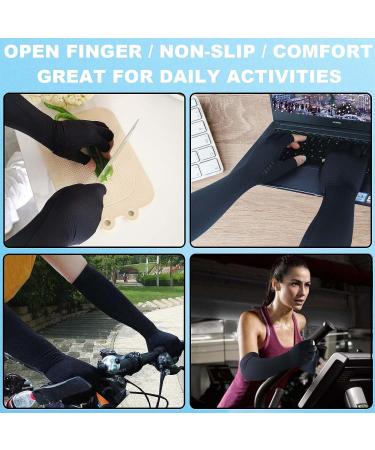 SHIFANQI Copper Long Arthritis Gloves - Compression Glove for Carpal Tunnel Pain Relief - Medium Black (1 Pair) - Buy Online on GoSupps.com