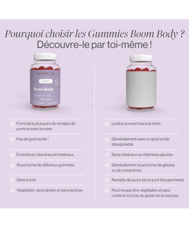 Apple Cider Vinegar Gummies 500mg - The Green Selenium Vitamin B6 Vitamin B12 Folic Acid - Vegan Sugar Free - 30 Day Supply - Boom Body Tummy Tox - Buy Online on GoSupps.com