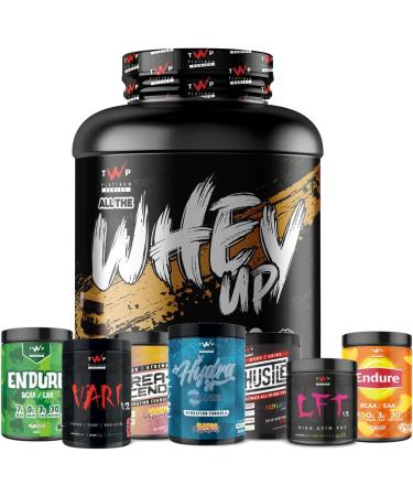 TWP Nutrition Platinum Series All The Whey Up Protein Powder Shake 23g Whey Protein Low Fat Low Carbs 2.1kg / 900g & 70/30 Servings Vegetarian Friendly (Cookie Dough Brownie 2.1kg) Cookie Dough Brownie 2.1kg - Buy Online on GoSupps.com