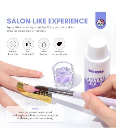 SAVILAND Acrylic Liquid Monomer 4.06fl.oz Nail Liquid for Acrylic Powder with Acrylic Brush 12 MMA-Free Non-Yellowing Formula for Acrylic Nails Application Nail Extension & Carving Home DIY Nail Salon Use - Buy Online on GoSupps.com