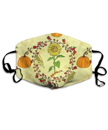 Breathable premium facial protection envelope Thanksgiving decoration pattern women men anti wind dust protection protective cover for skiing camping travel safety daily use