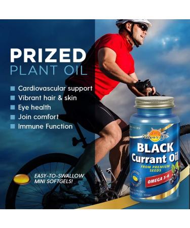 Nature's Life Black Currant Oil Minis 500mg | Omega 3-6 for Skin, Hair, Heart & Joint Health | 90ct - Buy Online on GoSupps.com