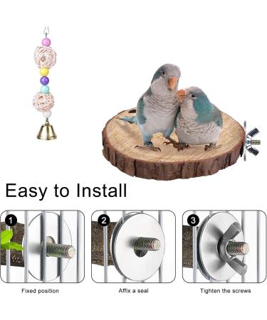 Bird Toys - 9 Piece Parrot Swing Set & Cage Accessories | Wooden Platforms for Budgies Finches & Nymphensittiche - Buy Online on GoSupps.com