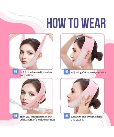 ROUDJER Double Chin Reducer Reusable Chin Strap Face Slimming Strap Face Slimmer Shaper Breathable V Line Lifting Mask for Women and Men (1 Pcs) 1Pcs - Buy Online on GoSupps.com