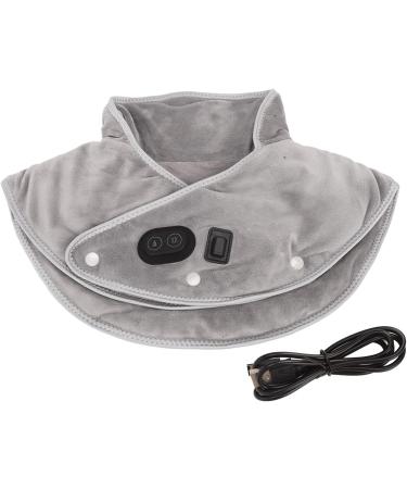 Electric Heated Neck Wrap - USB Charging Heating Pad & Massage for Pain Relief - Gray Sable Fabric - Buy Online on GoSupps.com