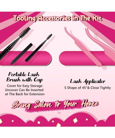 DIY Lash Extension Kit with 360 Pcs Lashes, Bond, Seal, Applicator, and Remover - Beginner's Individual Lashes Kit for Home Use (40D-D-10-16 Mix) - Buy Online on GoSupps.com