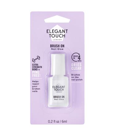 Elegant Touch Brush On Nail Glue Clear 6ml