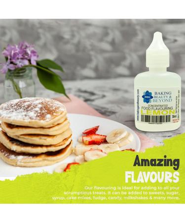 Baking Beauty and Beyond Concentrated Food Flavouring Oil - Dozen of Professional Quality Food Grade Flavouring Oil for Candy Making Baking Cooking Lip Balm and Lip Gloss - Lemon (30ml) - Buy Online on GoSupps.com