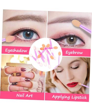 Beavorty 80pcs Sponge Makeup Stick Disposable Makeup Dual Sides Comestic Applicator Eyeshadow Brush 6x1x0.8cm Assorted Color - Buy Online on GoSupps.com