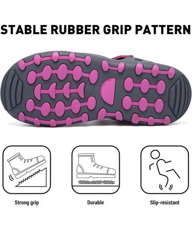 CSGKAG Closed Summer Beach Sandals for Boys & Girls - Sports Outdoor Trekking Shoes EU Size 27 - Rose Red - Buy Online on GoSupps.com
