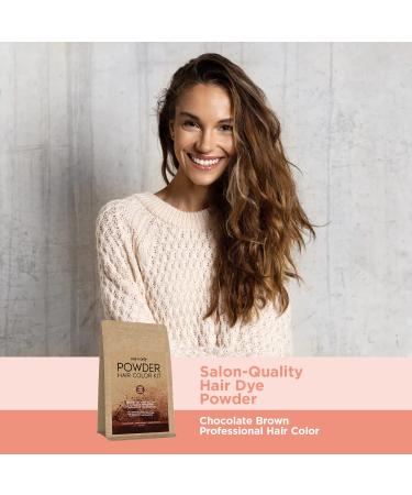 One n Only Powder Hair Color Kit - Chocolate Brown Unisex Hair Color | 0.35 oz - Vibrant Long-lasting Easy Application - Buy Online on GoSupps.com