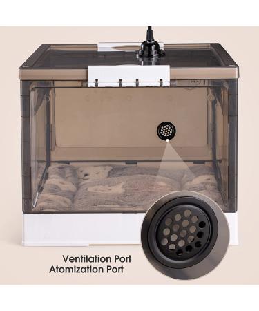 Pet Incubator with Nebulization Kit & Heating Lamp - Ideal for Newborn Puppies & Kittens - Temperature Detection & Cotton Pad Included - Buy Online on GoSupps.com