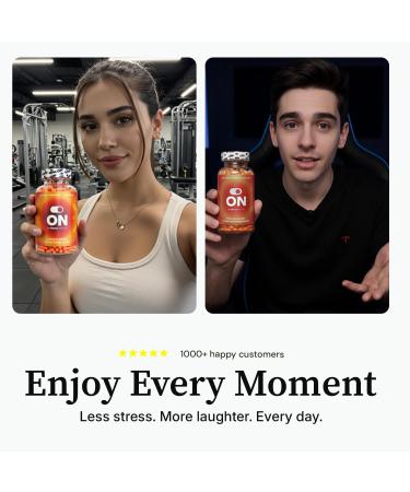 ON by Psic espacio Dietary Nutritional Supplement All day Energy Pills for Adults Natural Energy Supplement Supports Energy Focus and Positive Mood (60 count Pack of 1) - Buy Online on GoSupps.com