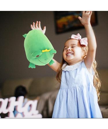 JUNERAIN Super Soft Frog Plush Stuffed Animal 30cm Emerald Green - Adorable Hugging Pillow Toy for Kids, Toddlers, Girls, Boys - Cuddly Frog Decoration - Buy Online on GoSupps.com