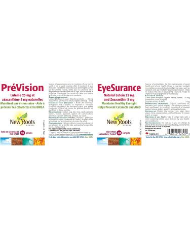 New Roots Herbal - EyeSurance 30 Softgels - Helps to Maintain Eyesight and Support Eye health in Conditions Such as Cataracts and Age-Related Macular Degeneration 30 count (Pack of 1) - Buy Online on GoSupps.com