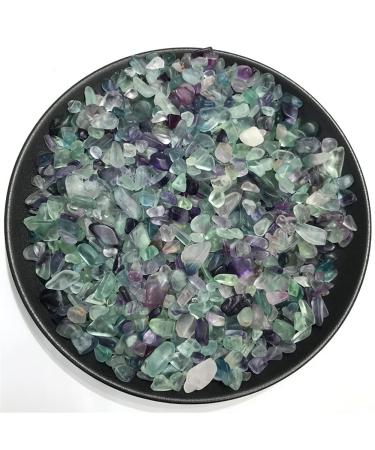 100g Natural Fluorite Quartz Crystal Stone Rock Rough Polished Gravel Specimen Natural Stones and Minerals Happy Fish Tank Stone for Decoration Stone Generator qiangang (Color : 100g 5 9mm)