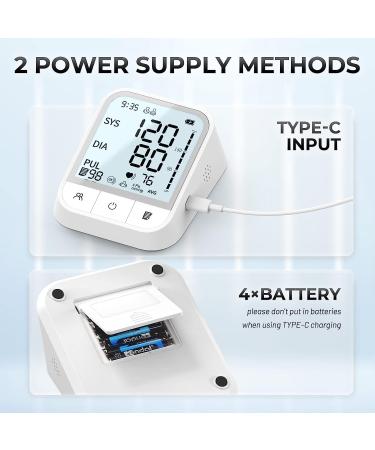 AOJOO Automatic Upper Arm Blood Pressure Monitor with Large LCD Display - Adjustable Digital BP Cuff Kit - 198 Sets Memory - Storage Bag, White - Buy Online on GoSupps.com