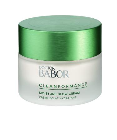 DOCTOR BABOR CLEANFORMANCE MOISTURE GLOW CREAM, Hydrating Probiotic Day and Night Cream, with Hyaluronic Acid and Light Reflecting Pigments for Healthy, Radiant Glow, Clean Beauty, Vegan