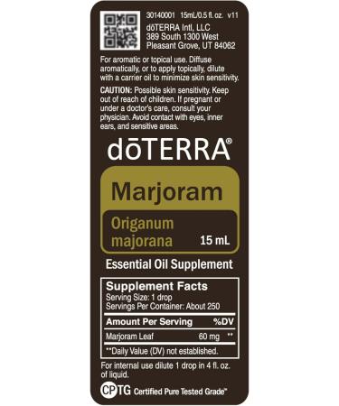 doTERRA Marjoram Essential Oil 15 ml - Premium Quality International Shipping Available - Buy Online on GoSupps.com