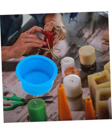 3pcs Melting Wax Bowl Set - Silica Gel with Metal Liner - 12x12cm - Blue | International Shipping - Buy Online on GoSupps.com