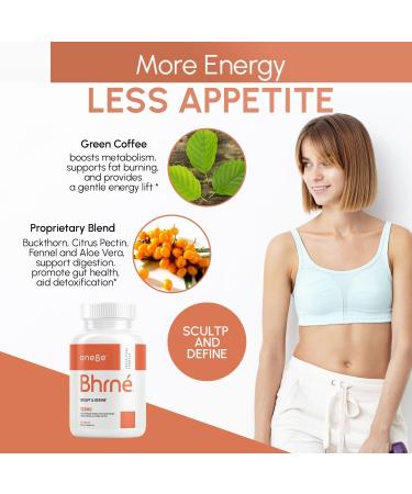 Bhrn Metabolism Booster Supplement for Appetite Control & Healthy Weight Management - Curb Cravings with Natural Appetite Suppressant Ingredients as African Mango & Psyllium Husk - Buy Online on GoSupps.com