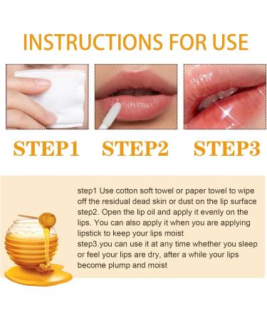 Honey Moisturizing Lip Oil Honey Moisturizing Lip Oil Moisturizing Lip Gloss Cracked Lip Care Oil Nourishing and Repairing Lip Lines Non-Sticky Hydr - Buy Online on GoSupps.com