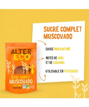 ALTER ECO - Muscovado Sugar Powder - Organic and Fair Trade Complete Sugar - Origin Philippines - 500g - Buy Online on GoSupps.com