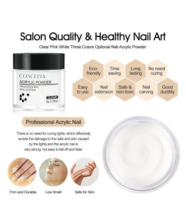 COSCELIA Transparent 3D Nail Extensions Powder - No Lamp Needed 8g - Shop Internationally! - Buy Online on GoSupps.com