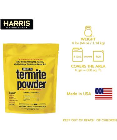 HARRIS Termite & Carpenter Ant Treatment 4lb Powder - Mold Killer & Prevention Spray - Buy Online on GoSupps.com