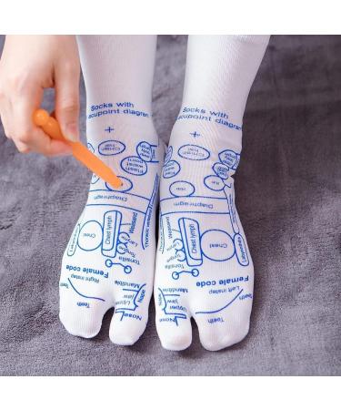 Reflexology Socks for Foot Pain Relief | Acupressure Foot Massage Socks (2 Pairs for Women) - Buy Online on GoSupps.com