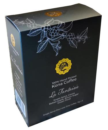 La Fantaisie by Volcano King Coffee: 100% Top Grade Kona Dark Roast Pour Over Drip Coffee 5 Pack from Hawaii - Buy Online on GoSupps.com