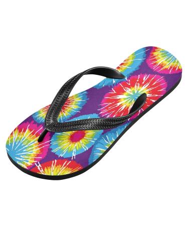Mnsruu Round Tie Dye Flip Flops - Comfortable for Home Hotel Spa & Travel | Unisex Stylish Sandals - Buy Online on GoSupps.com