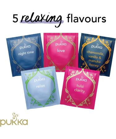 Pukka Herbs | Herbal Tea Selection Box | 9 Flavours | 45 Sachets | Organic Herbal Tea | Tea Collection | Green Tea & Relax Tea Selection Box | Eco Friendly Gift | Ideal Birthday Gift - Buy Online on GoSupps.com