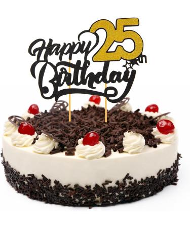Happy 25th Birthday Cake Topper 25th Birthday Decorations for Her Happy Birthday Cake Topper Decoration 25th Birthday Cake Topper Birthday Cake Toppers 25th Birthday Theme Party Supplies - Buy Online on GoSupps.com