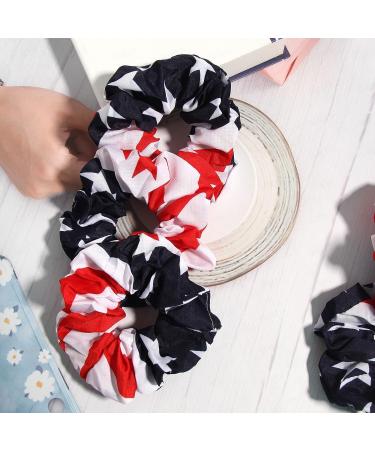 20Pcs USA American Flag Patriotic Hair Scrunchies- 4th of July Independence Day Accessories - Buy Online on GoSupps.com