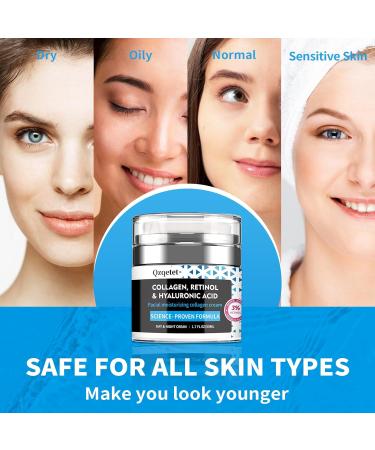 Face Cream Collagen Retinol & Hyaluronic Acid Cream 1.7 fl.oz Anti-Aging Facial Moisturizer Daily Moisturizer Face Lotion for All Skin Tapes Women and Men 1.7 Fl Oz (Pack of 1) - Buy Online on GoSupps.com