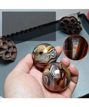 Unbit Stress Ball & Magnetic Ball Stretcher - Natural Agate Health Massage Balls (42mm) for Hand Exercise - Worldwide Shipping - Buy Online on GoSupps.com