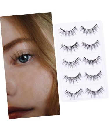 LALAFINA 5 Pairs False Eyelashes Eyelash Long Eyelashes Fluffy Volume Lashes Cosmetic Eyelashes Reusable Eyelashes False Lashes Handmade Eyelashes 3d Artificial Fiber Makeup Tools - Buy Online on GoSupps.com