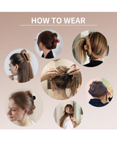 4-Piece Hair Clip Set - 11cm Matte Clips for Thick & Thin Hair - Stylish Hair Accessories & Perfect Gift - Buy Online on GoSupps.com