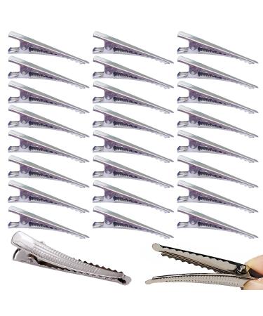 Paifeancodill Duck Bill Clips 100 Pcs Metal Alligator Hair Clips Crocodile Clips Rustproof Alligator Curl Clips Duck Bill Sectioning Clips Single Prong Teeth Styling Hair Clips Hair Barrette