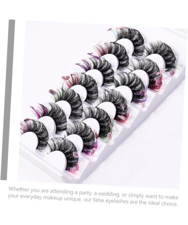 IWOWHERO 7 Pairs False Eyelashes Individual Lashes Fluffy Eyelashes Fake Lashes Eyelashes with Color Women Lashes with Color Curl Lash Clusters Faux Eyelashes Dense Artificial Fiber Extend - Buy Online on GoSupps.com