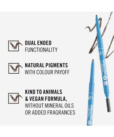  Rimmel Rimmel London Kind & Free Brow Definer Pencil Natural Pigments Natural Effect Vegan Formula - 006 - Espresso 0.09g - Buy Online on GoSupps.com