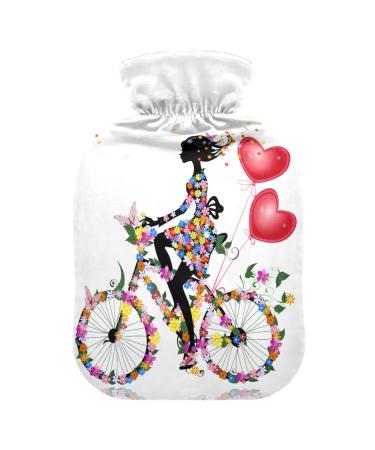 Flower Valentine's Day heat bottle with reference heat bottles for pain relief heat bottle water bag heating bottles for sports injuries 1l